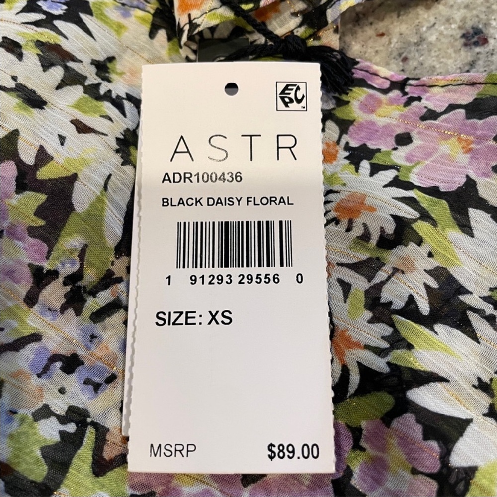 NWT Astr Floral Maxi Dress - Black, White, Purple - Picture 11 of 15